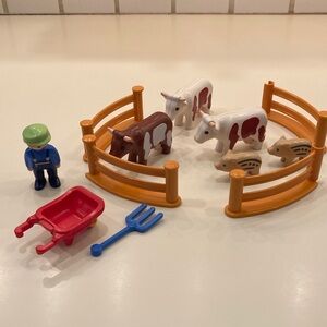 Farm Animal Playmobil Playset with Fences and Accessories